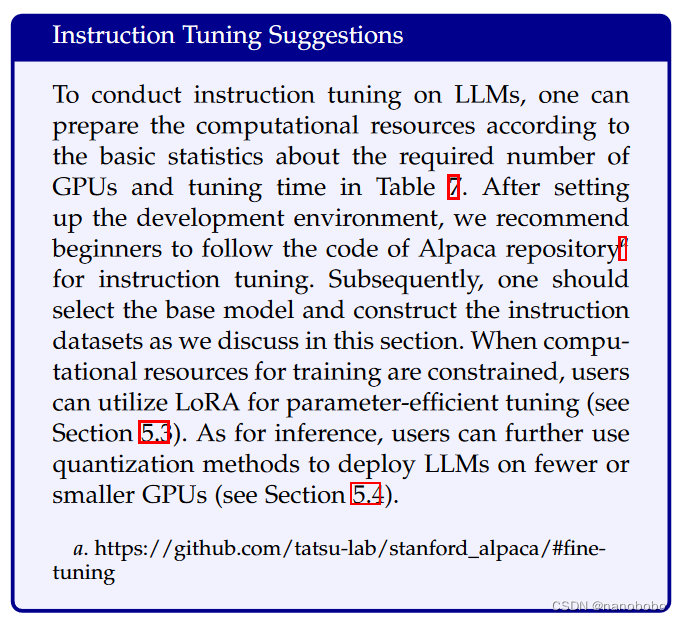 instruction tuning suggestions