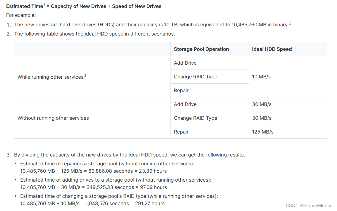 群晖（Synology）NAS 存储池修复需要的时间