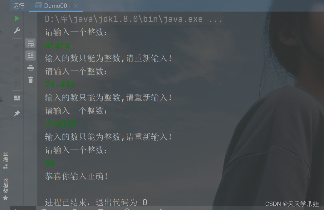 java输入非整数异常处理