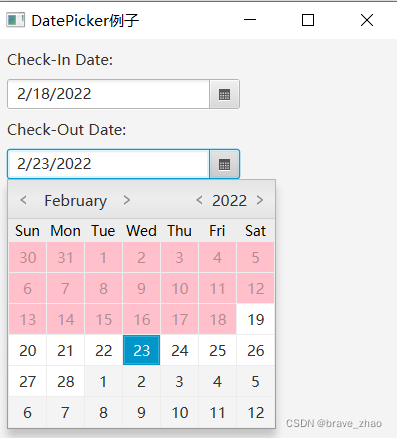 javaFX学习之DatePicker日期控件_javafx datepicker-CSDN博客