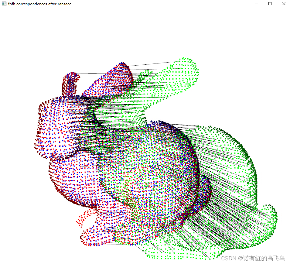 open3d可视化对应点连线