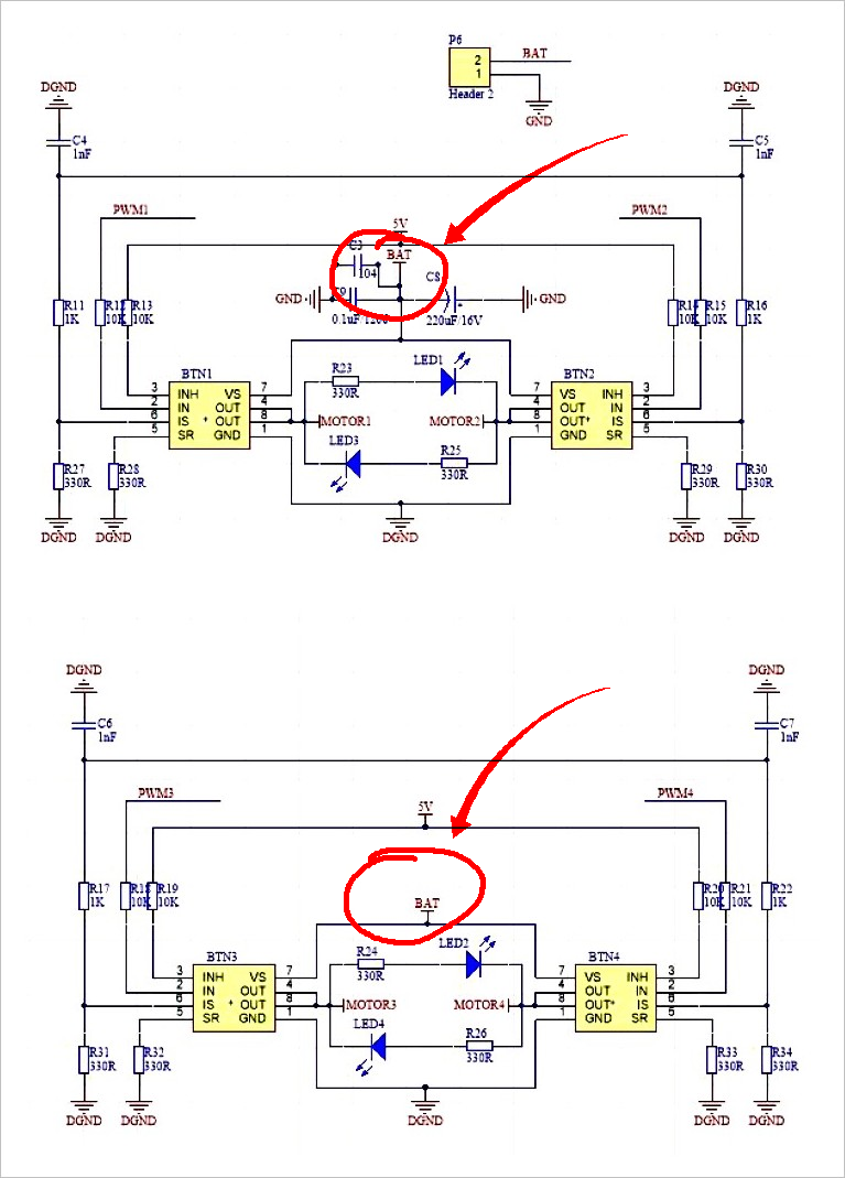 ▲ 图1.1.1 电机驱动模块电路