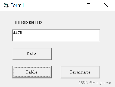 VB6查表法编解Modbus RTU协议CRC16校验码