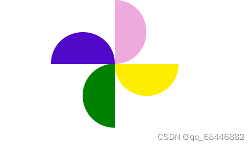 4.对四个半圆进行定位 让它都在一块()