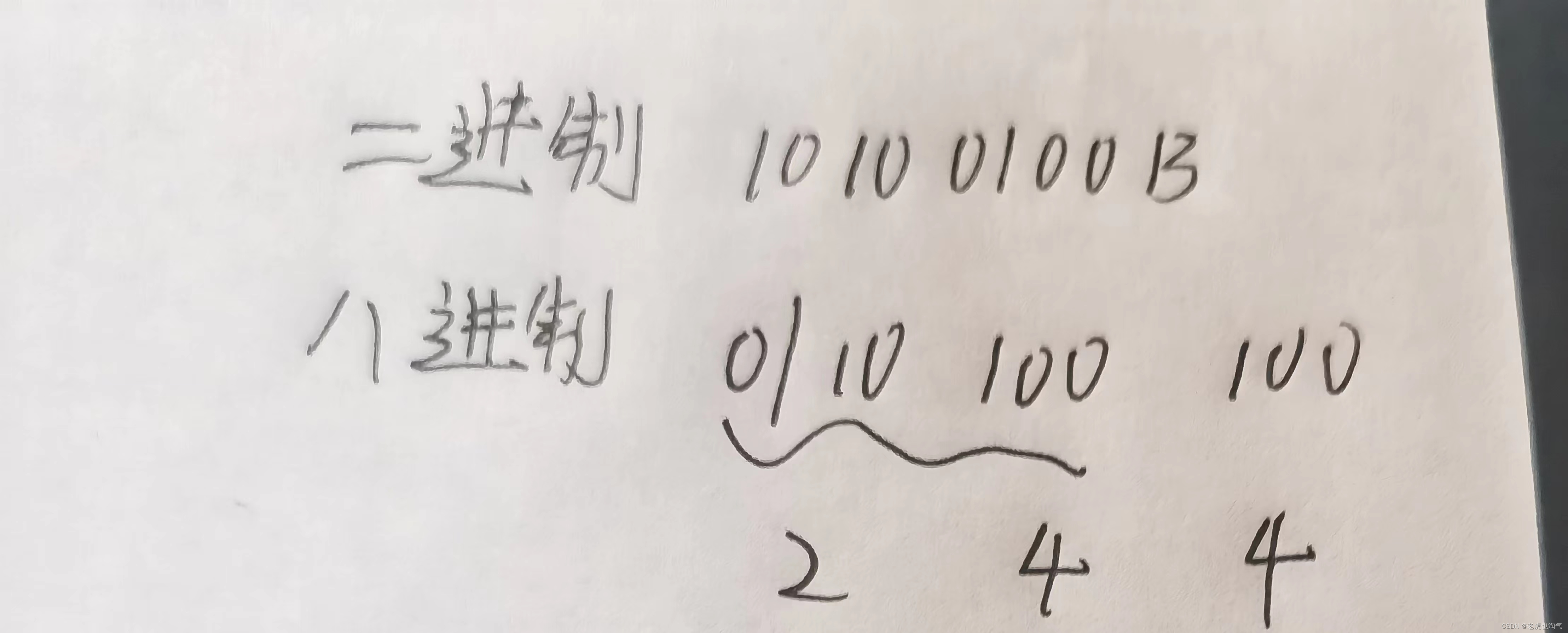 二进制转八进制