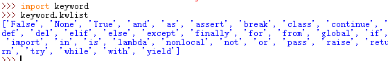 通过import keyword查看python中定义的关键字-CSDN博客