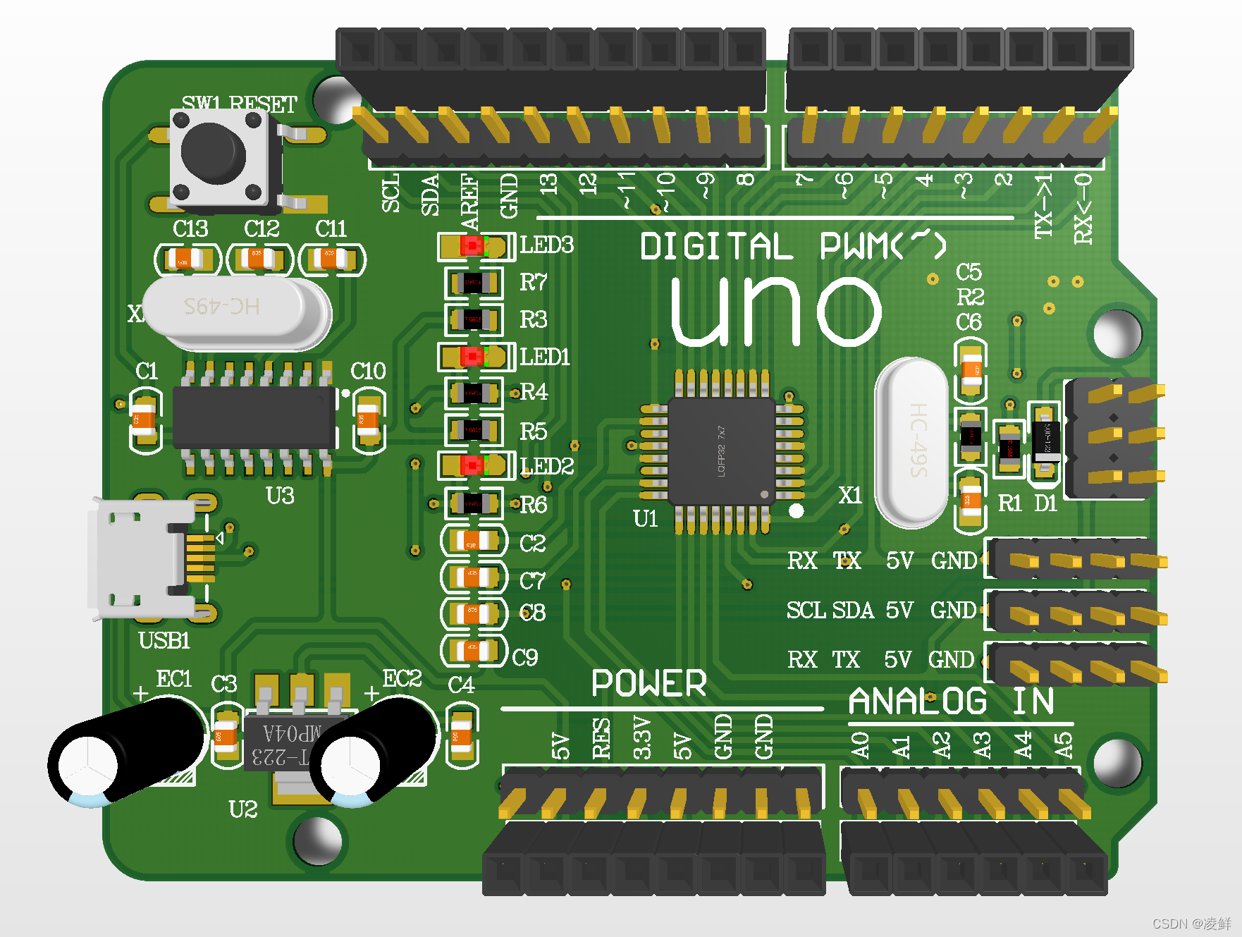 手把手教你开发一款属于自己的Arduino开发板_自制arduino开发板-CSDN博客