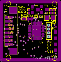 AS608指纹模块的PCB图