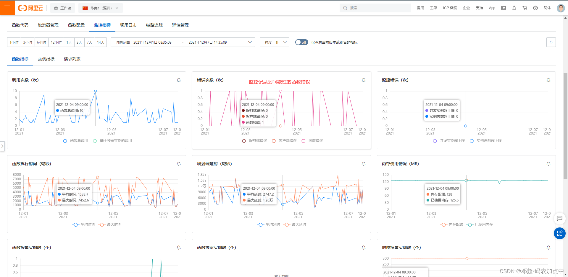 服务上线后偶尔会出现函数错误