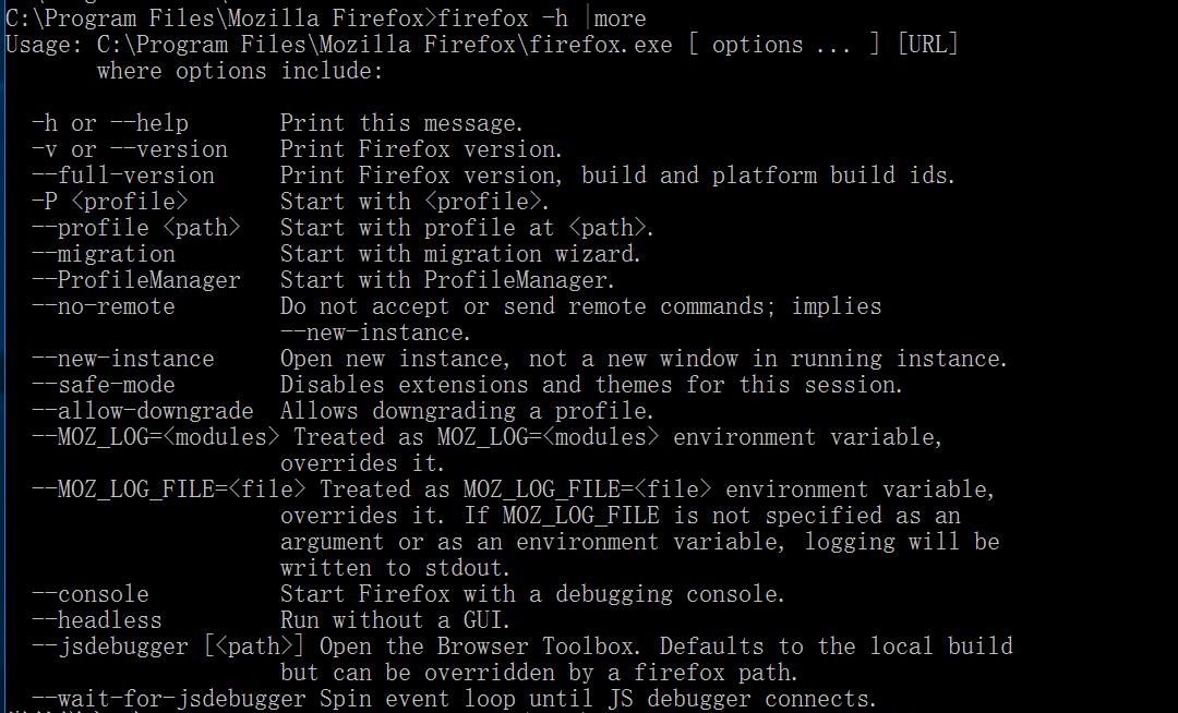 Chrome and Firefox command line parameters - Programmer Sought