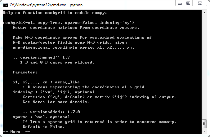 np.meshgrid,生成网格点坐标矩阵np.random.uniform 均匀分布np.