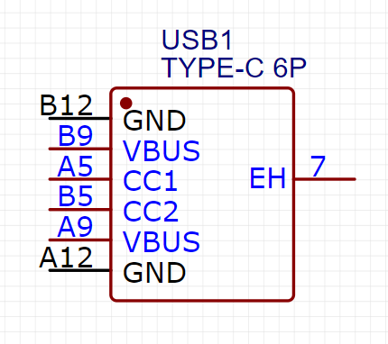 6针typec接口接线图图片