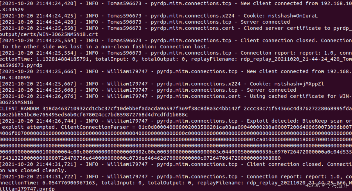 利用 python 脚本 PyRdp 设置 RDS 服务器蜜罐 Honeypot-CSDN博客