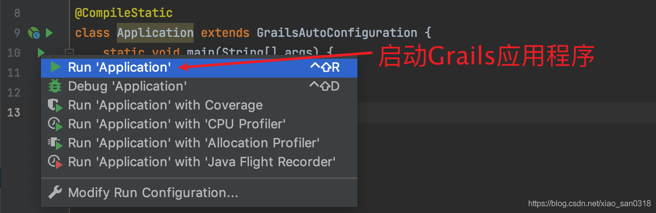 启动Grails应用程序