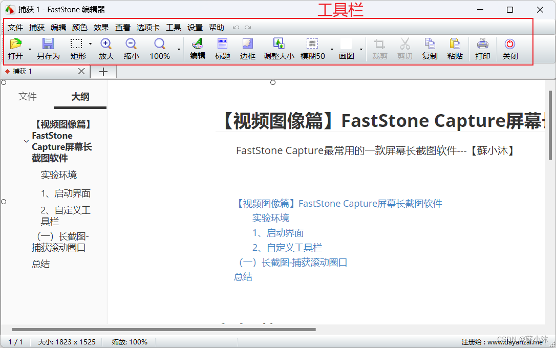 【视频图像篇】FastStone Capture屏幕长截图软件