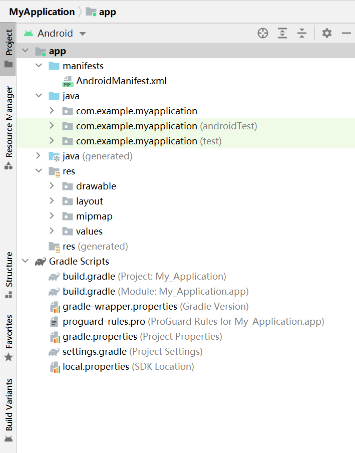 android studio APP工程的项目结构说明