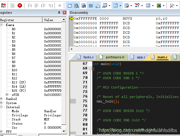 关于0xFFFFFFFE 0000 MOVS r0,r0问题的解决办法-CSDN博客