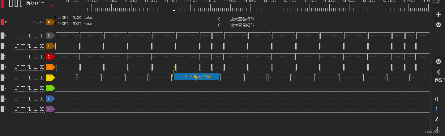 atbf中imu数据读取逻辑分析仪抓取