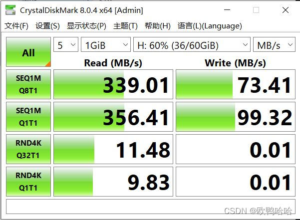 U盘速度【CrystalDiskMark】_u盘测速-CSDN博客