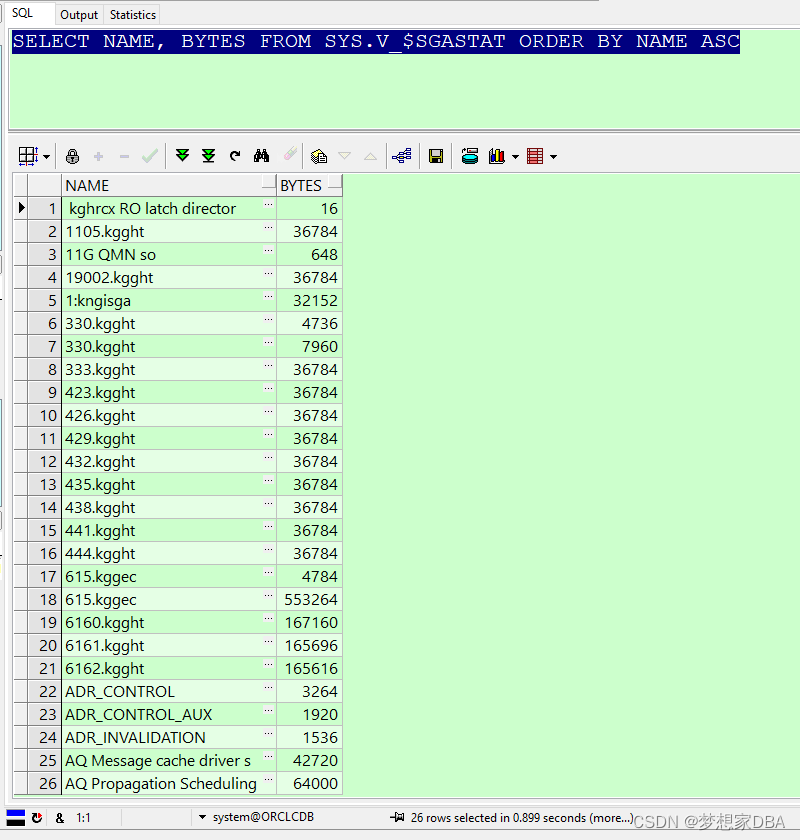 Oracle 常用的经典SQL查询