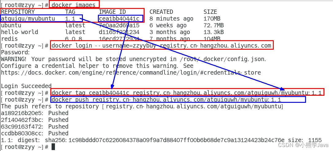 Docker镜像详解（手拉手教你上传至阿里云，发布到私有库）