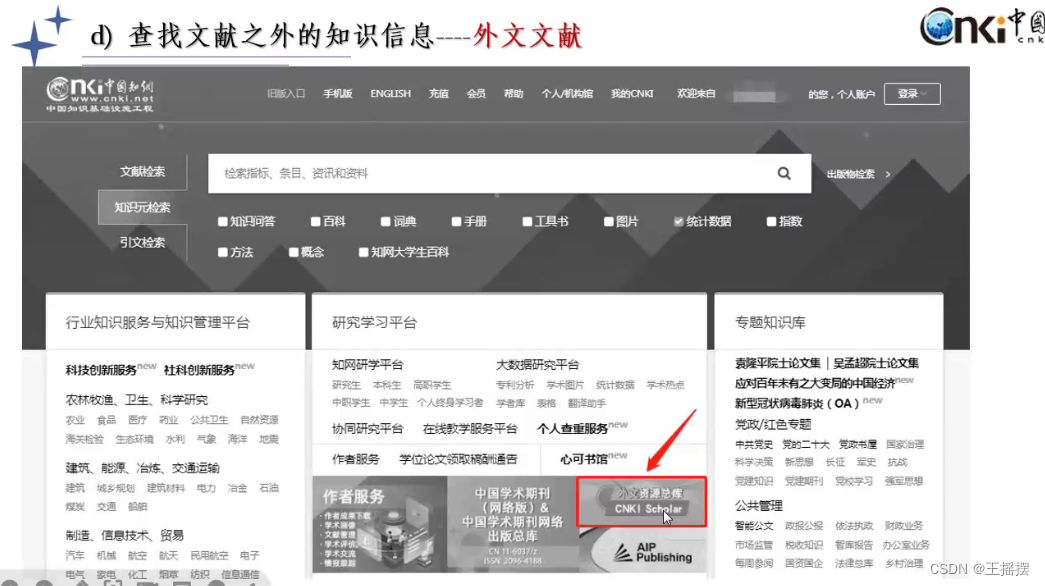 在CNKI中获取其他信息