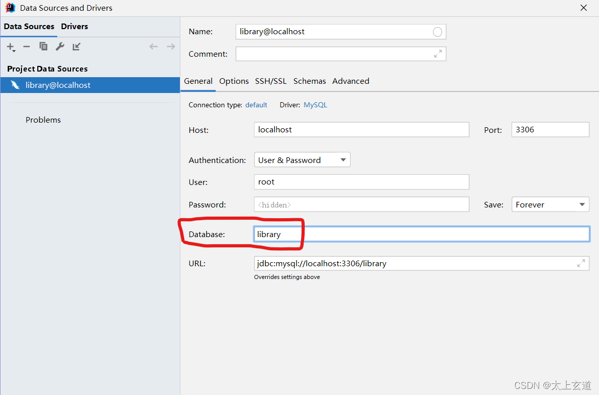 Database后面要填的是你在Navicat建立MySQL连接,然后在MySQL里创建的数据库的名字,见下图