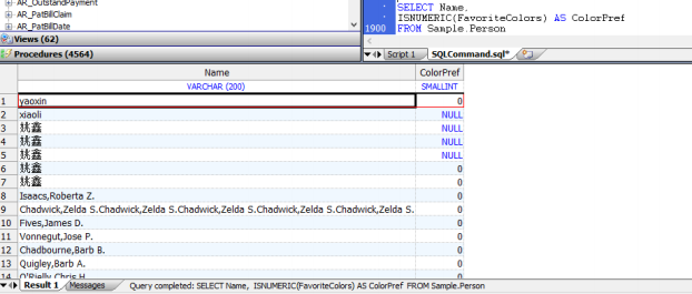 第六十七章 SQL函数 ISNUMERIC