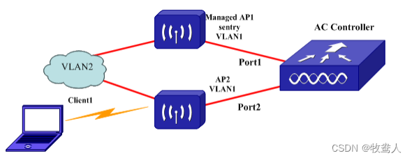 Unmanaged AP 接入有线网络案例