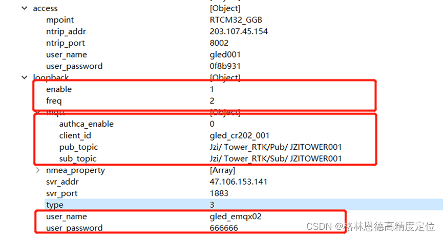 RTK 定位回传数据转内网（局域网）mqtt协议--- 格林恩德 CR102 RTK 针对无人机巡检应用