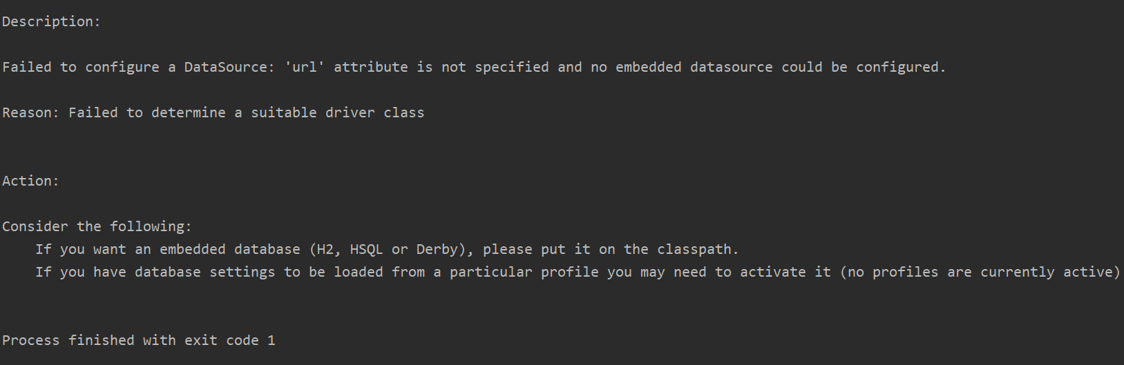 Spring Boot :Failed to configure a DataSource - Programmer Sought