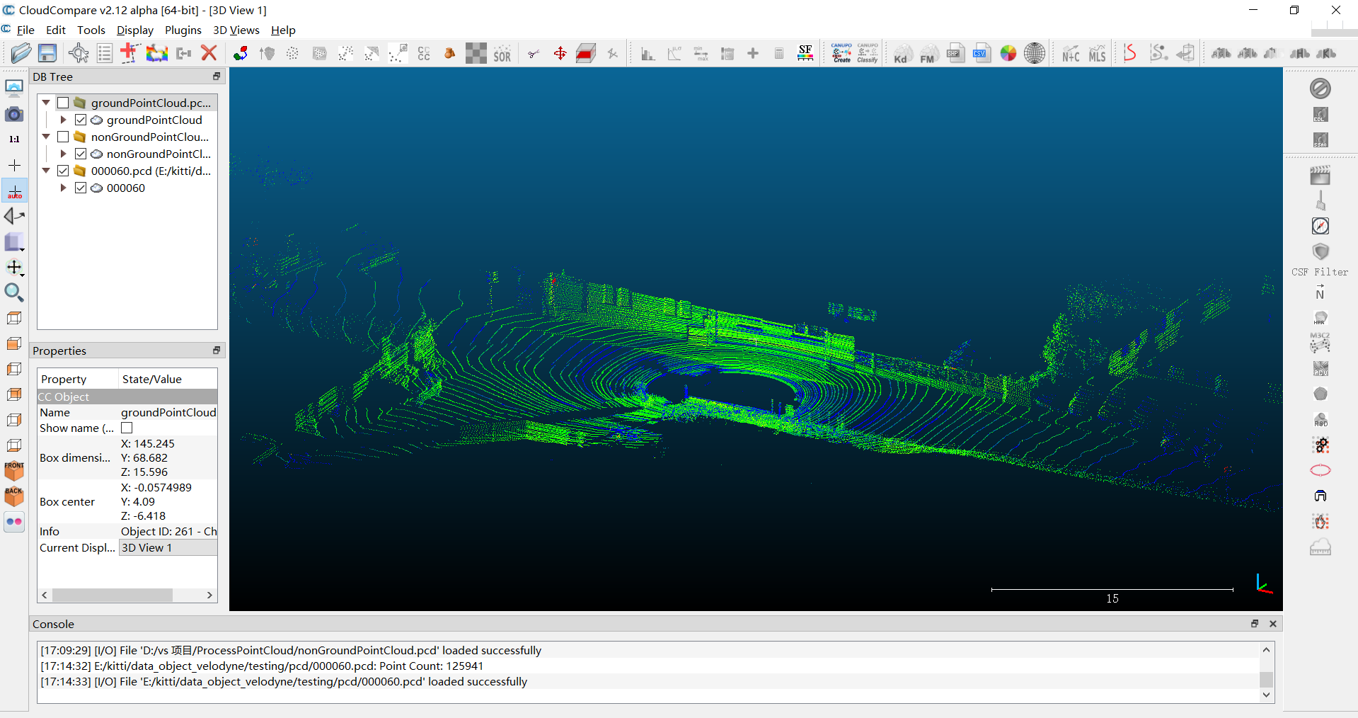 PCL point cloud (ground point cloud) segmentation: Progressive ...