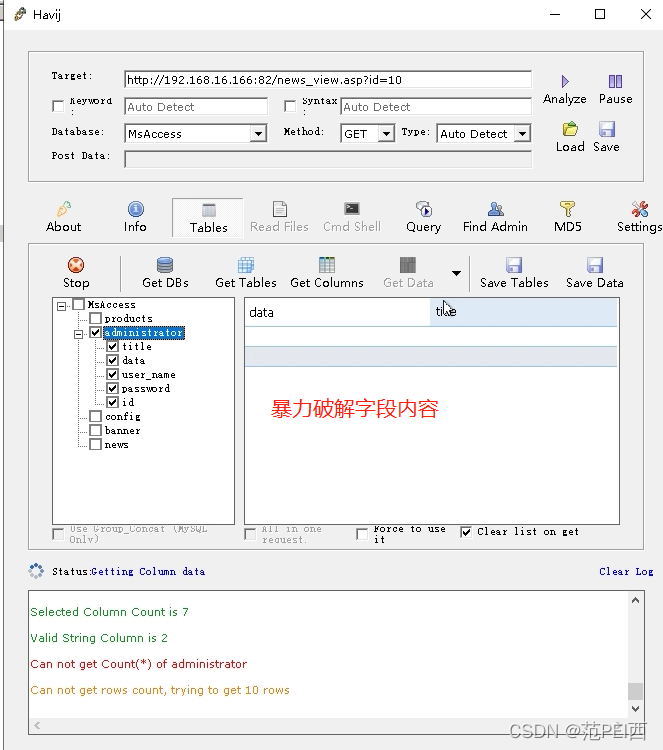 sql注入之access数据库