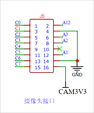 ▲ 图2.12 摄像头接口