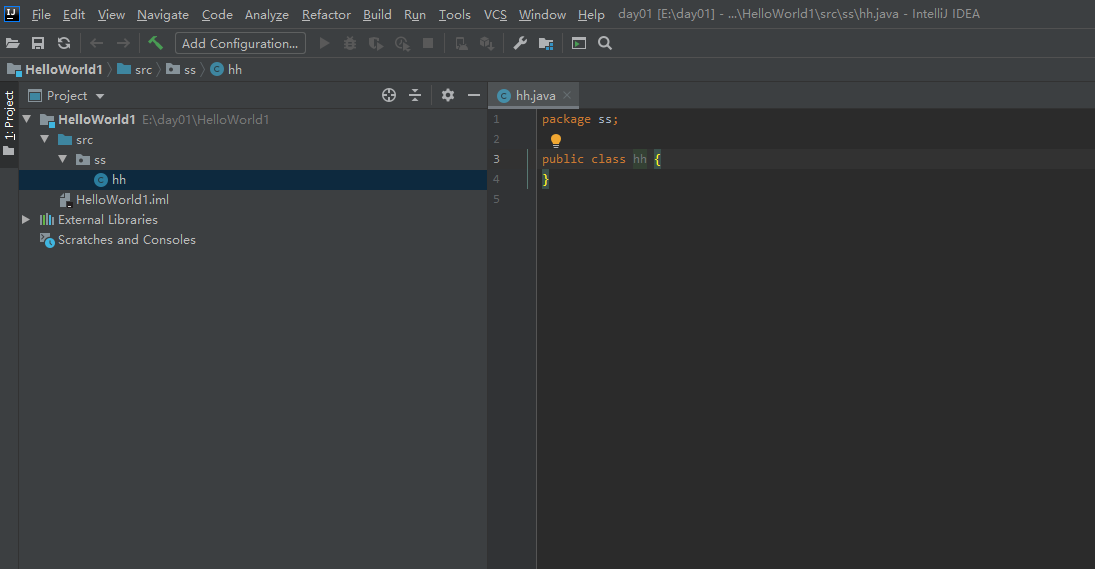 IntelliJ IDEA 写java程序代码