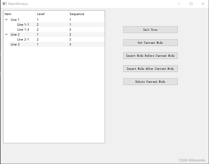 Python Qt学习（八）Treeview