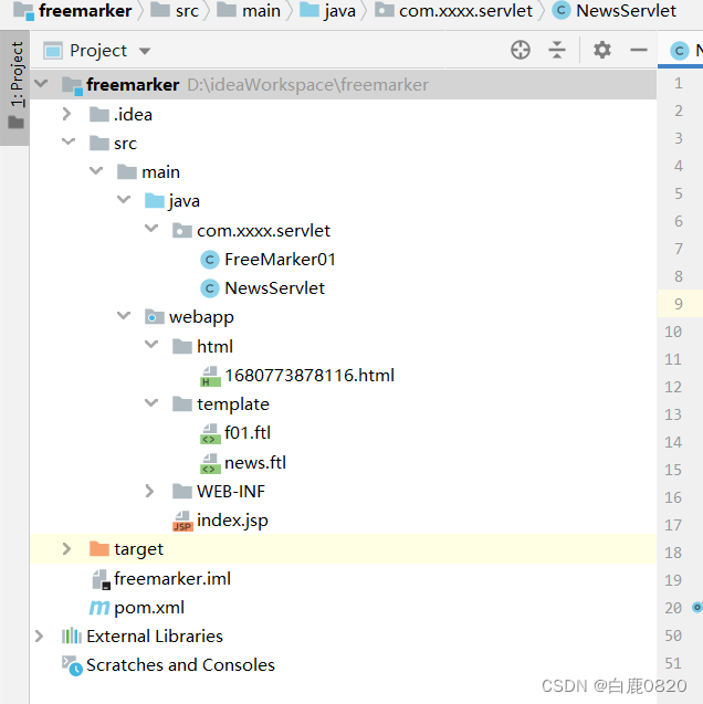 FreeMarker 页面静态化 实践_template t = configuration.gettemplate-CSDN博客