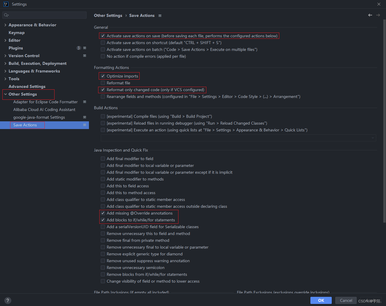 eclipse code formatter on save