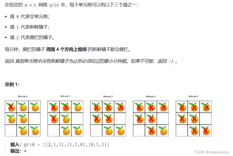 面试必考精华版Leetcode994. 腐烂的橘子