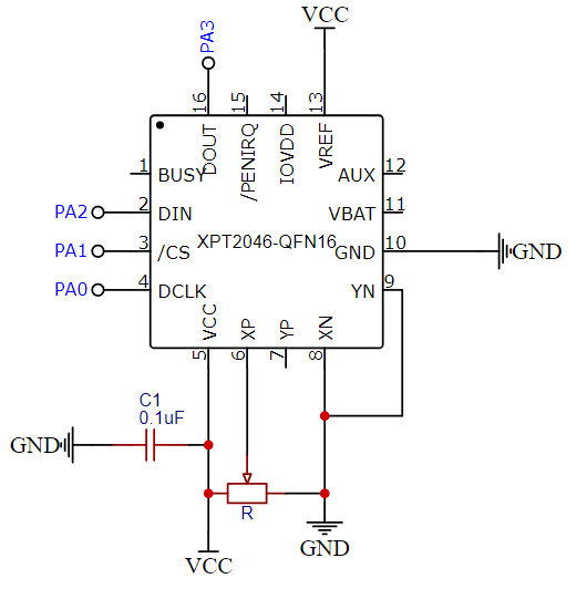 xpt2046程序例程stm32f103c8t6