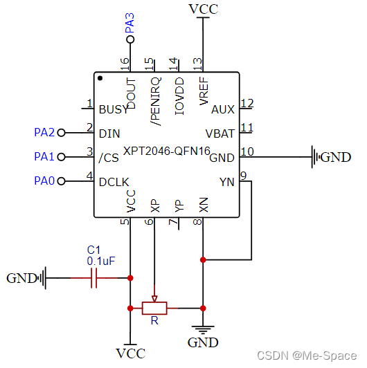 XPT2046程序例程(STM32F103C8T6)-CSDN博客