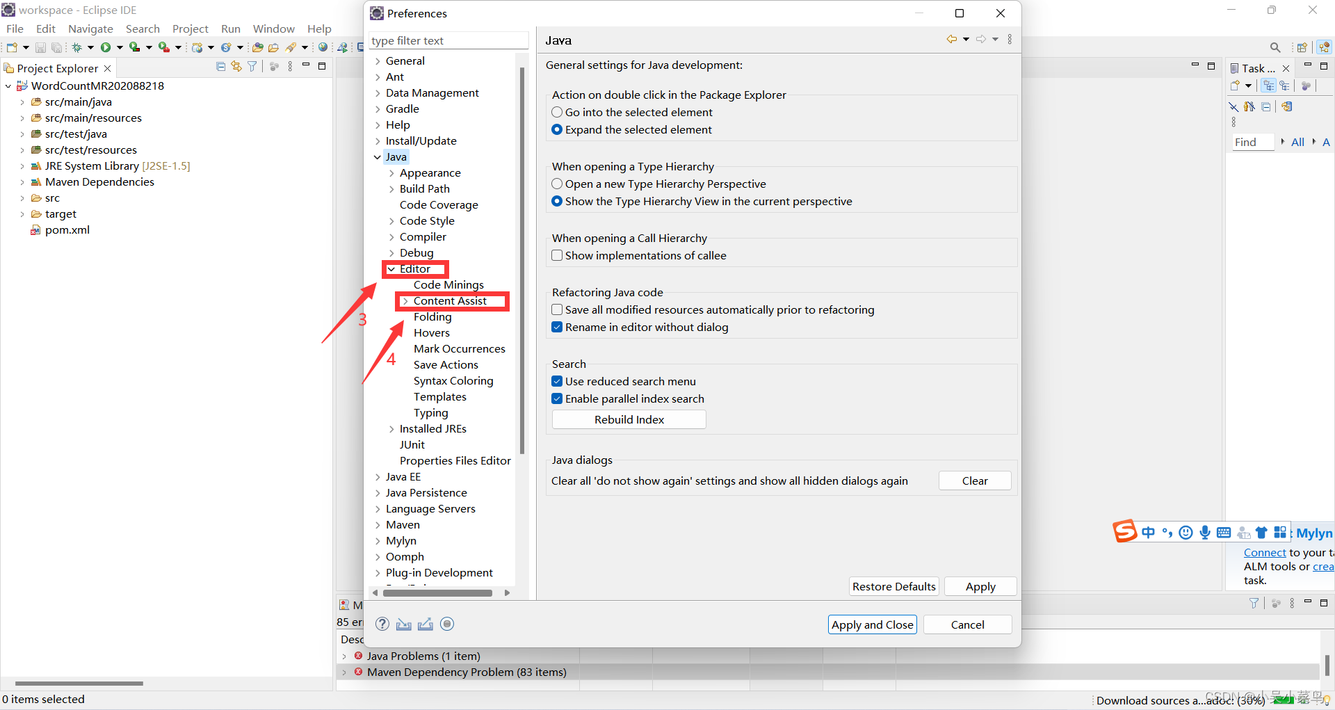 Eclipse IDE设置代码自动提示超超超详细教程_eclipseide代码提示CSDN博客