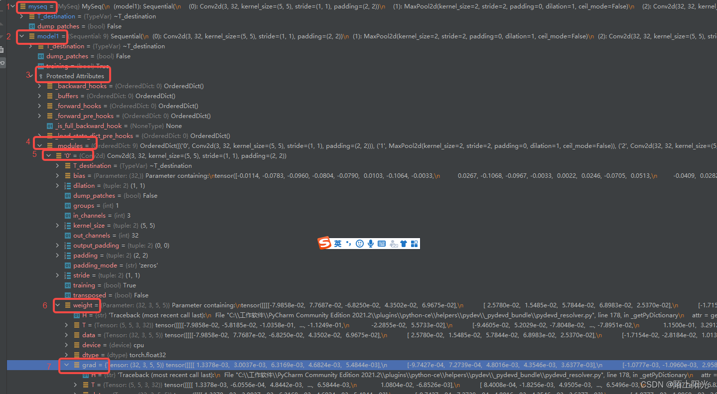 学习pytorch14 损失函数与反向传播