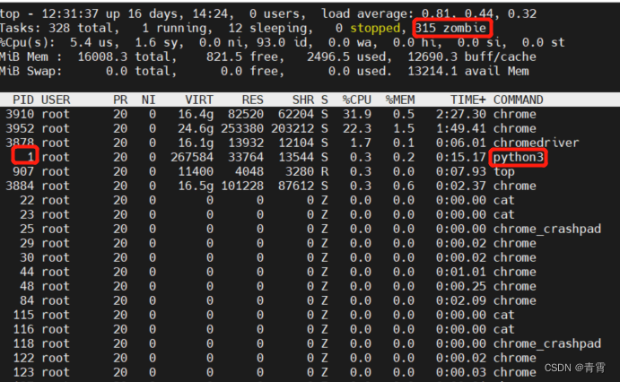 解决 Docker + selenium + chromedriver + chrome 会出现僵尸进程的问题