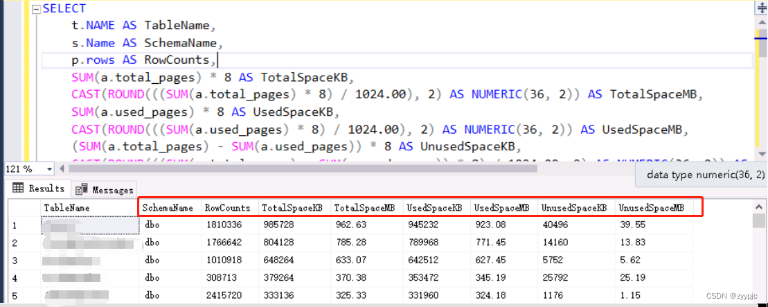 在Azure SQL DB/Azure托管实例里快速查询各数据库大小以及每个数据库下表的大小