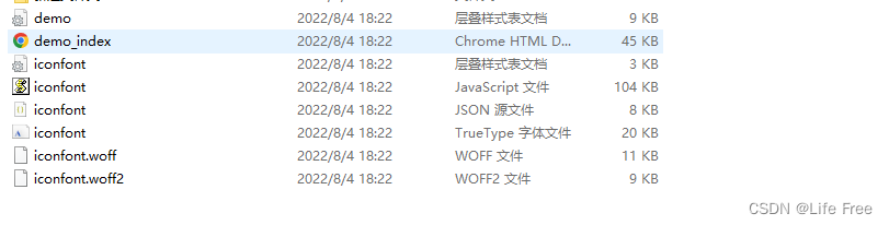 下载并解压阿里图标zip包
