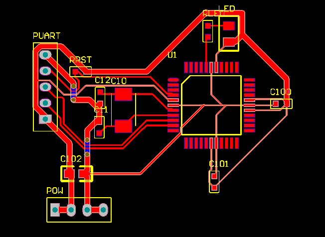 ▲ 图1.1.2 单面快速制版PCB