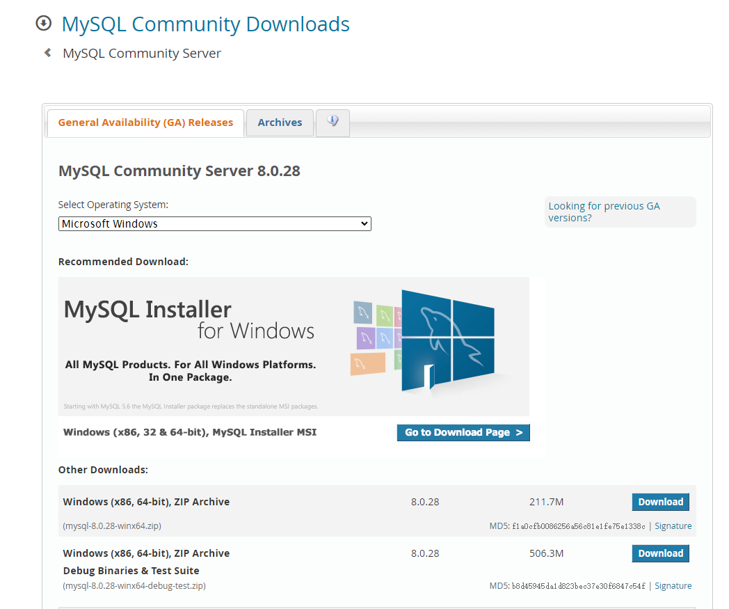 基于PYTHON语言的工资管理系统制作（一）--MYSQL数据库的下载和安装