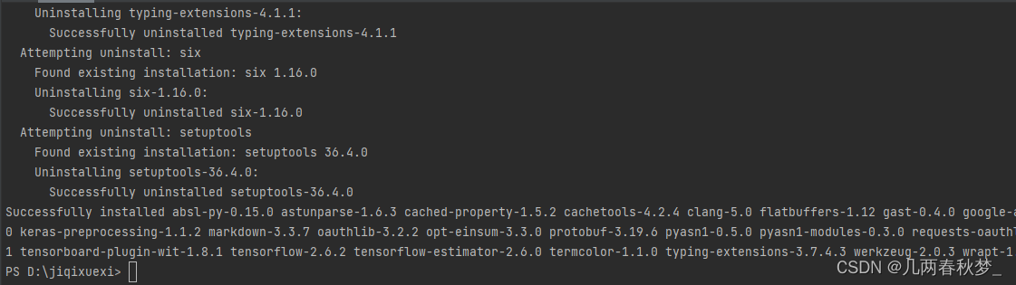 Tensorflow报错protobuf requires Python ‘＞=3.7‘ but the running Python is 3.6.8