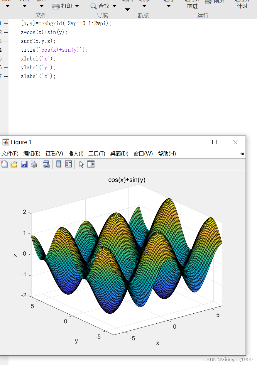 Matlab 三维绘图 Matlab Mesh图像显示x Y 轴 Csdn博客